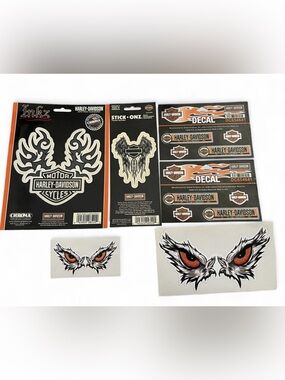 Harley-Davidson HD & Chroma Decal Sticker 6pc Assortment